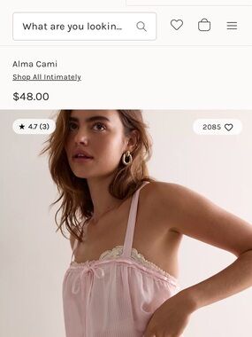 Current!! Free People Alma Cami in Light Pink